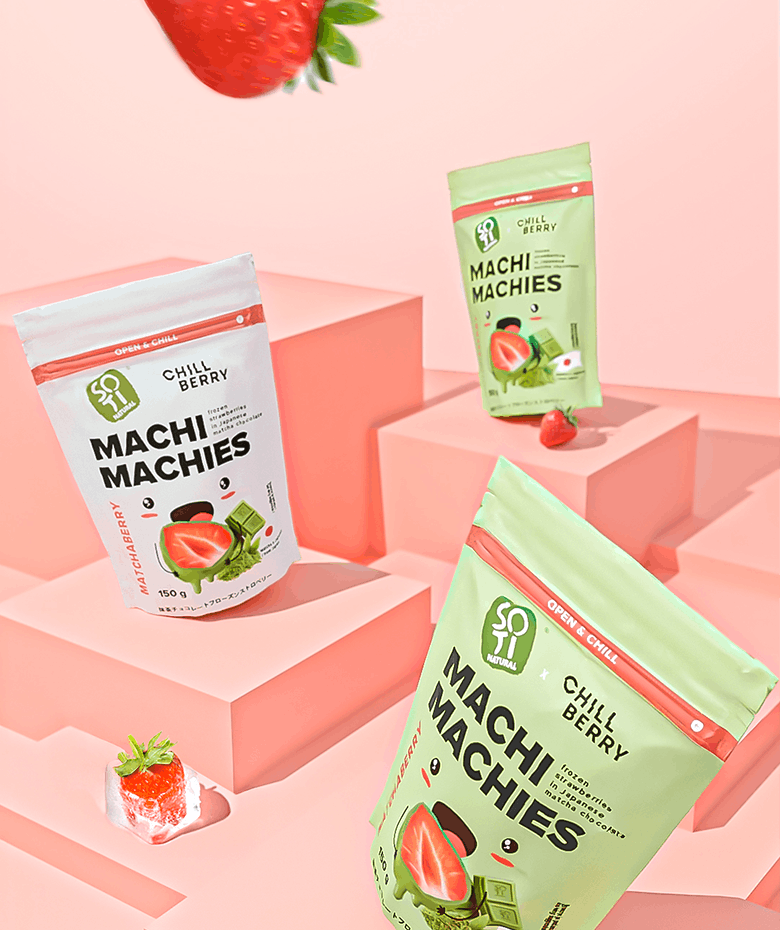 Projekt opakowania Machi Machies | agencja FYNK Kraków